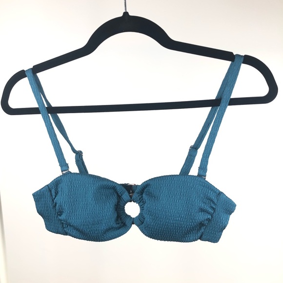 NWOT Anthropologie Classic Smocked Bikini Top XS - Picture 4 of 10